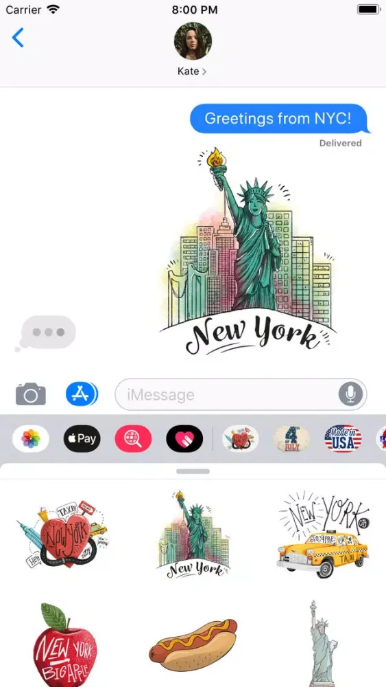 ภาพหน้าจอของ I love New York Sticker