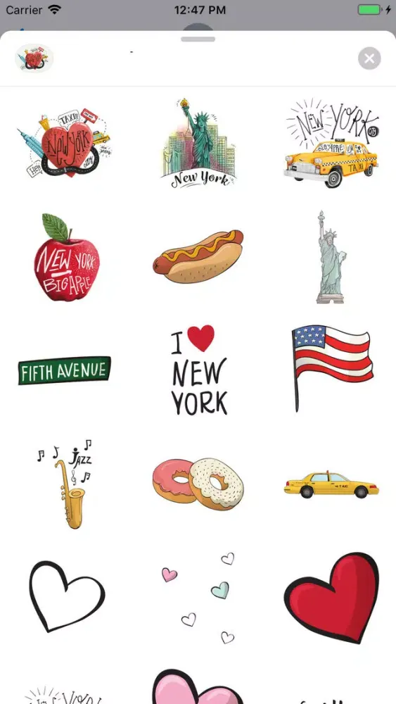 ภาพหน้าจอของ I love New York Sticker