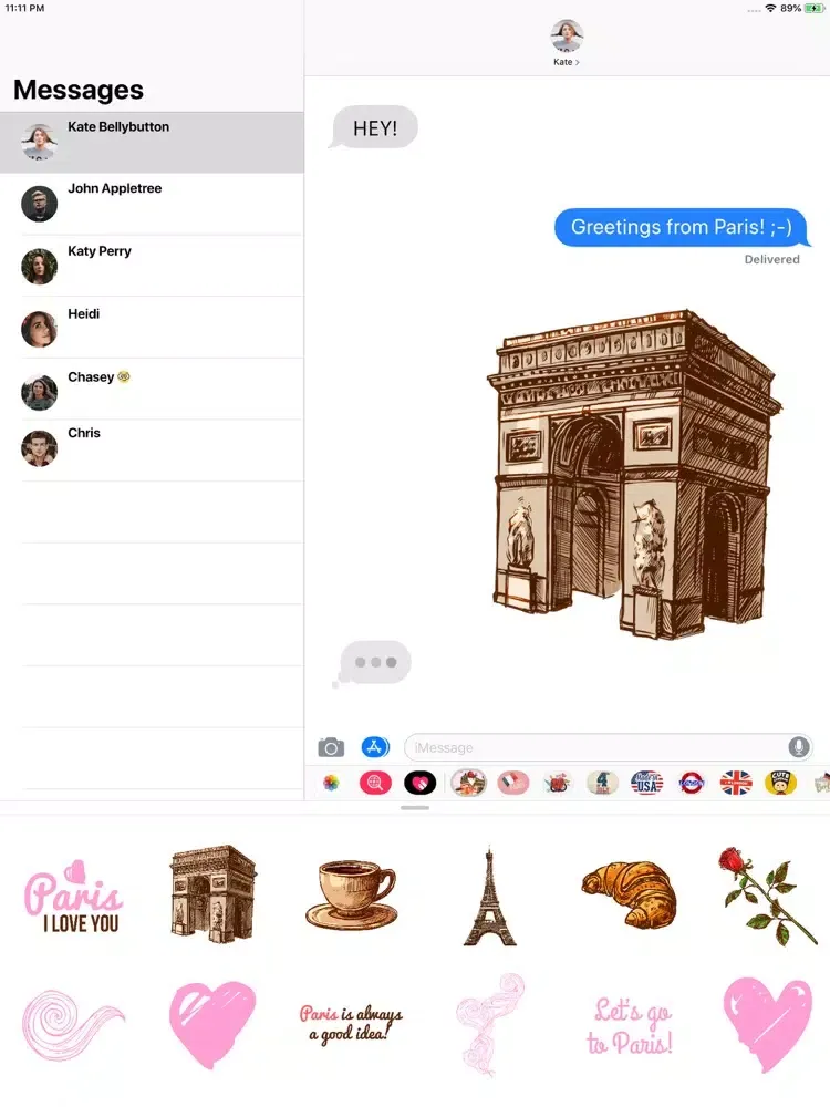 Paris Chic Stickerpack iPad  स्क्रीनशॉट
