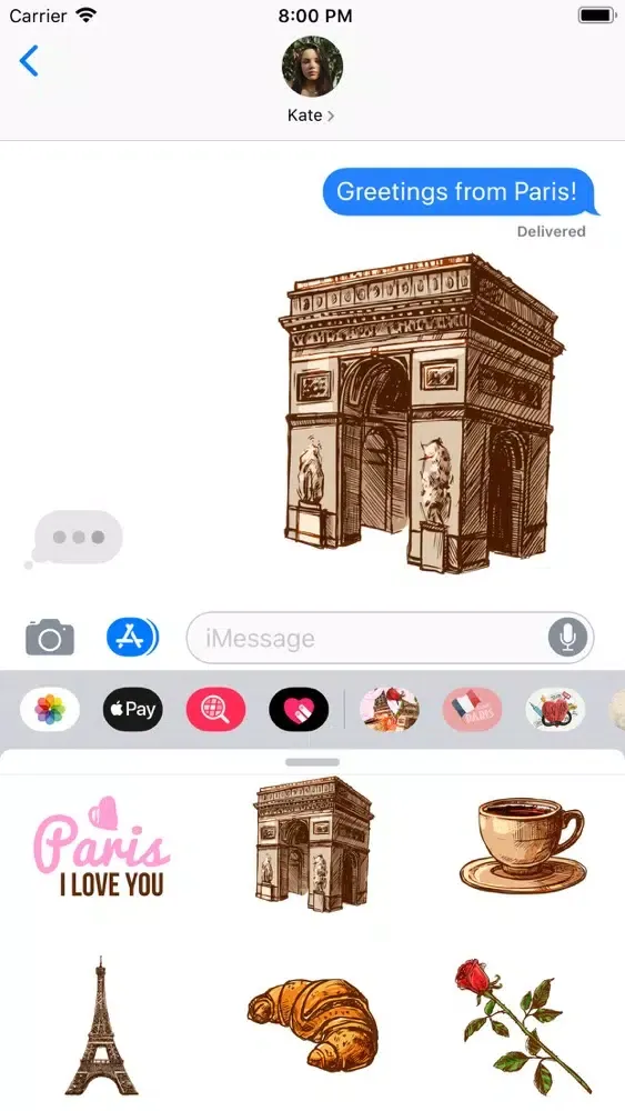Paris Chic Stickerpack स्क्रीनशॉट