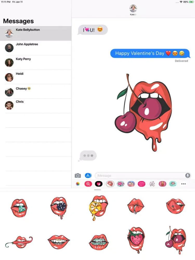Sexy Valentine Lips iPad  Ekran Görüntüleri