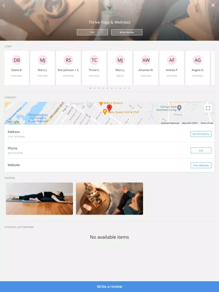 Thrive Yoga iPad 應用截圖