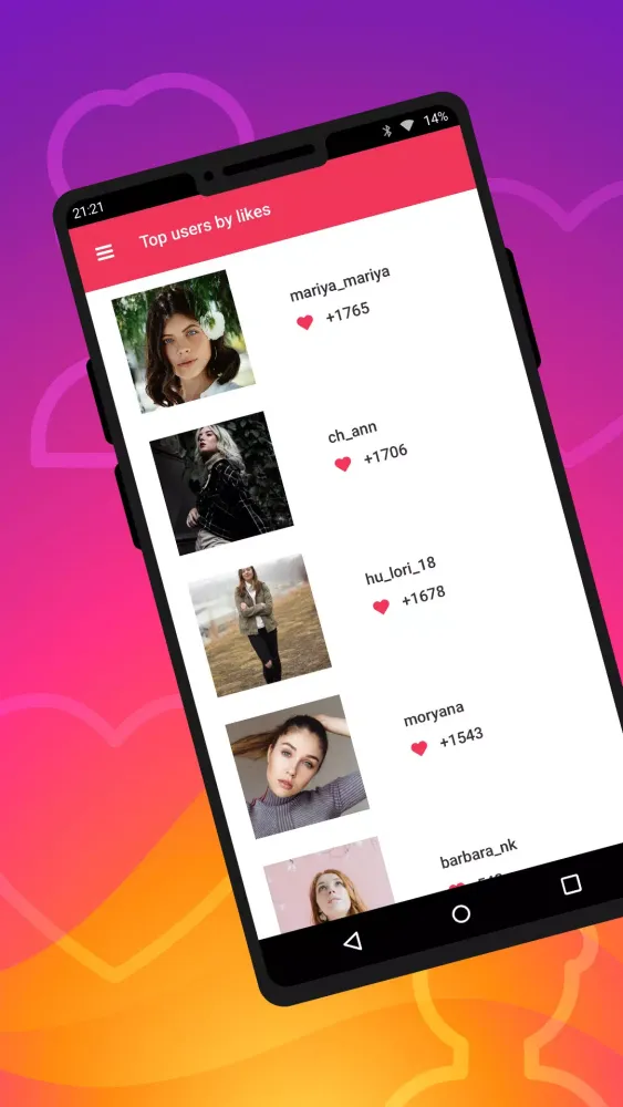 Likes and followers Screenshots