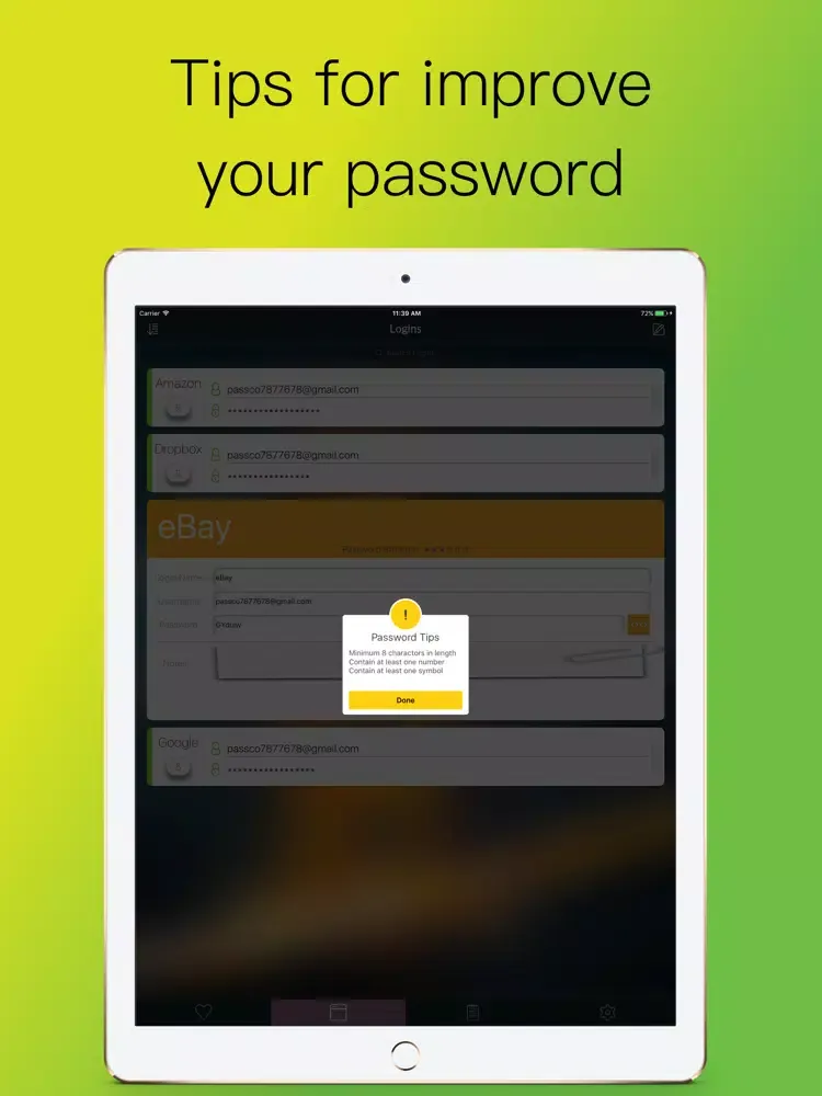 Passco Password Manager iPad 應用截圖