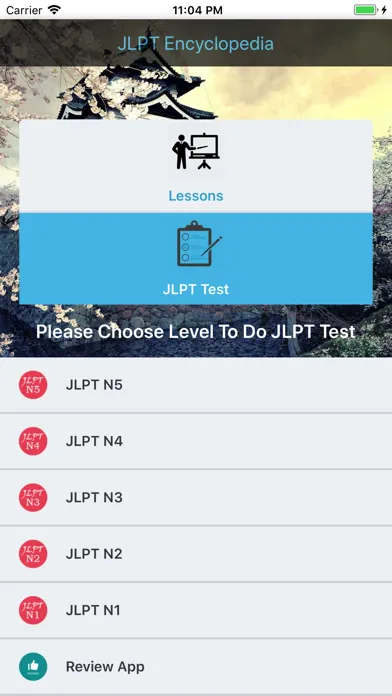 Captures d'écran de JLPT Encyclopedia