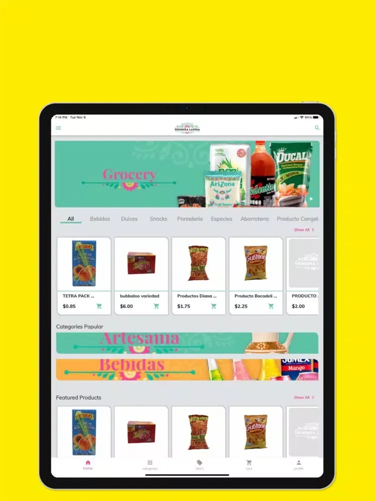 Скриншоты Tiendita Latina iPad 