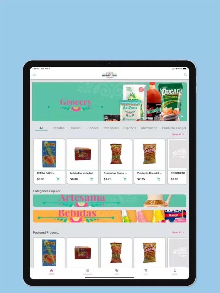 Скриншоты Tiendita Latina iPad 