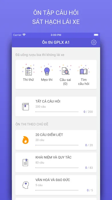 Ảnh chụp màn hình của Ôn Thi Bằng Lái Xe Máy A1 A2