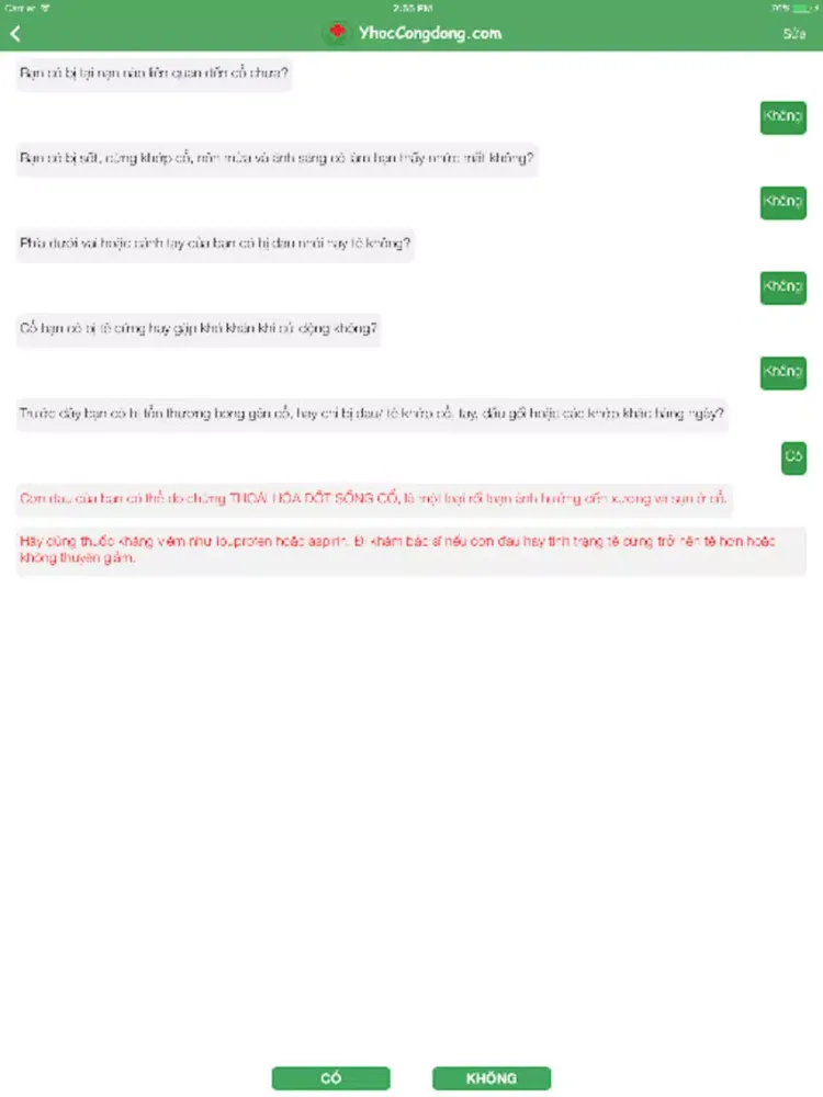Tiếp Cận Triệu Chứng iPad  스크린샷