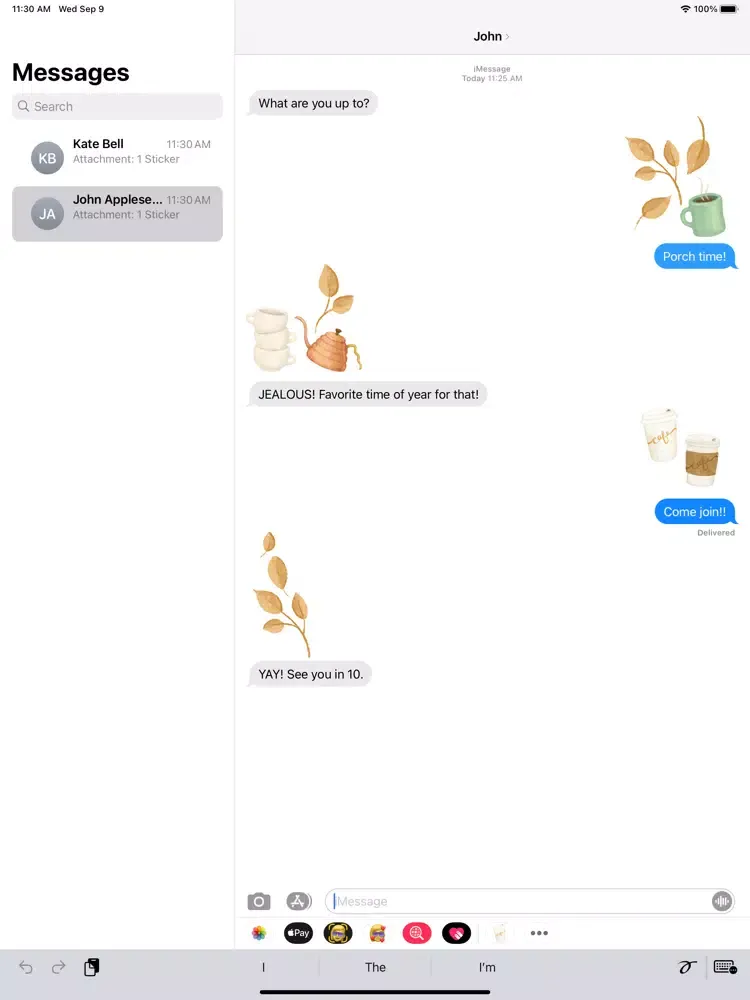 Cozy Autumn Cafe Stickers iPad  स्क्रीनशॉट