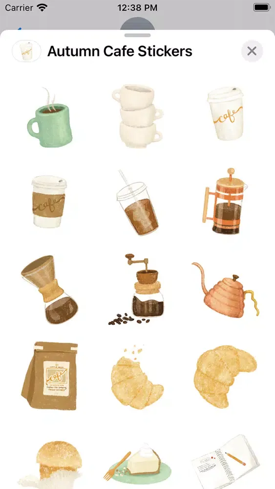 Cozy Autumn Cafe Stickers स्क्रीनशॉट