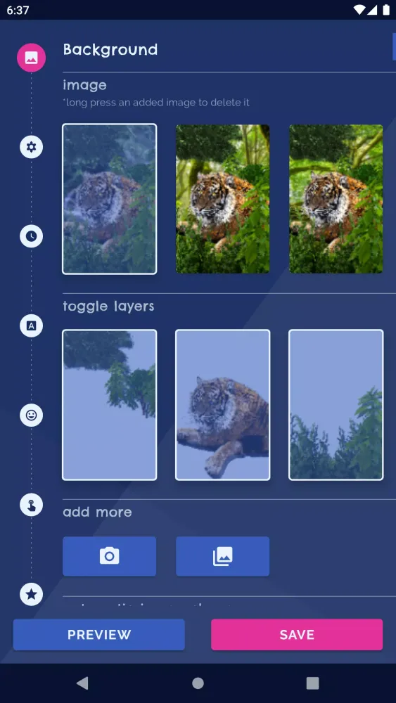 Brave Tiger Live Wallpaper Screenshots
