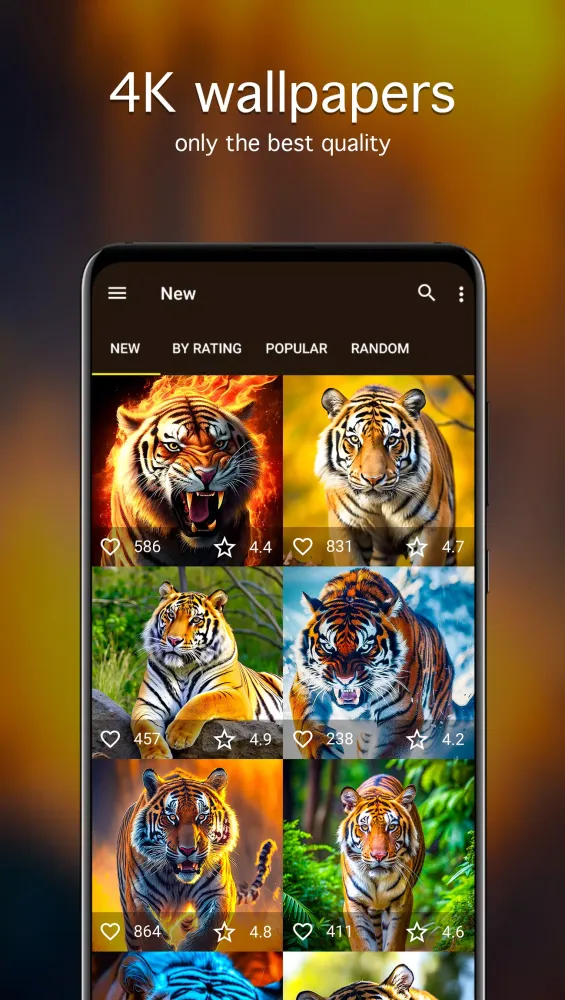 Tangkapan layar Tiger Wallpapers 4K