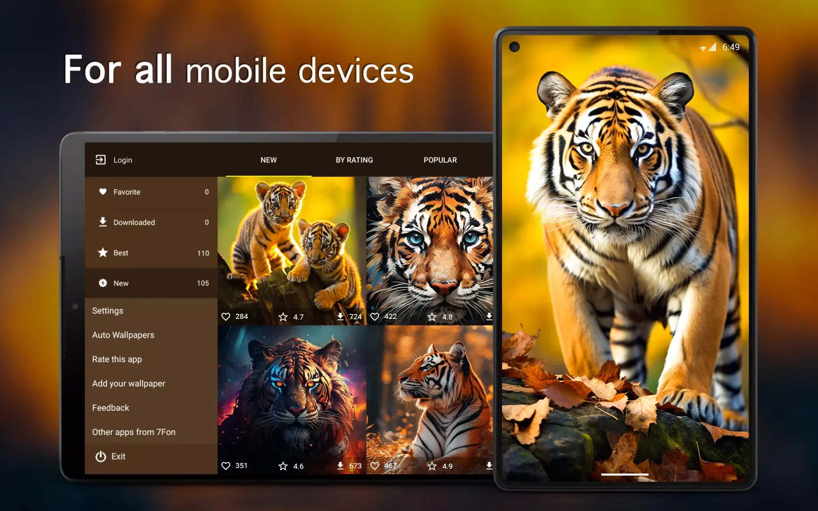Tangkapan layar Tiger Wallpapers 4K