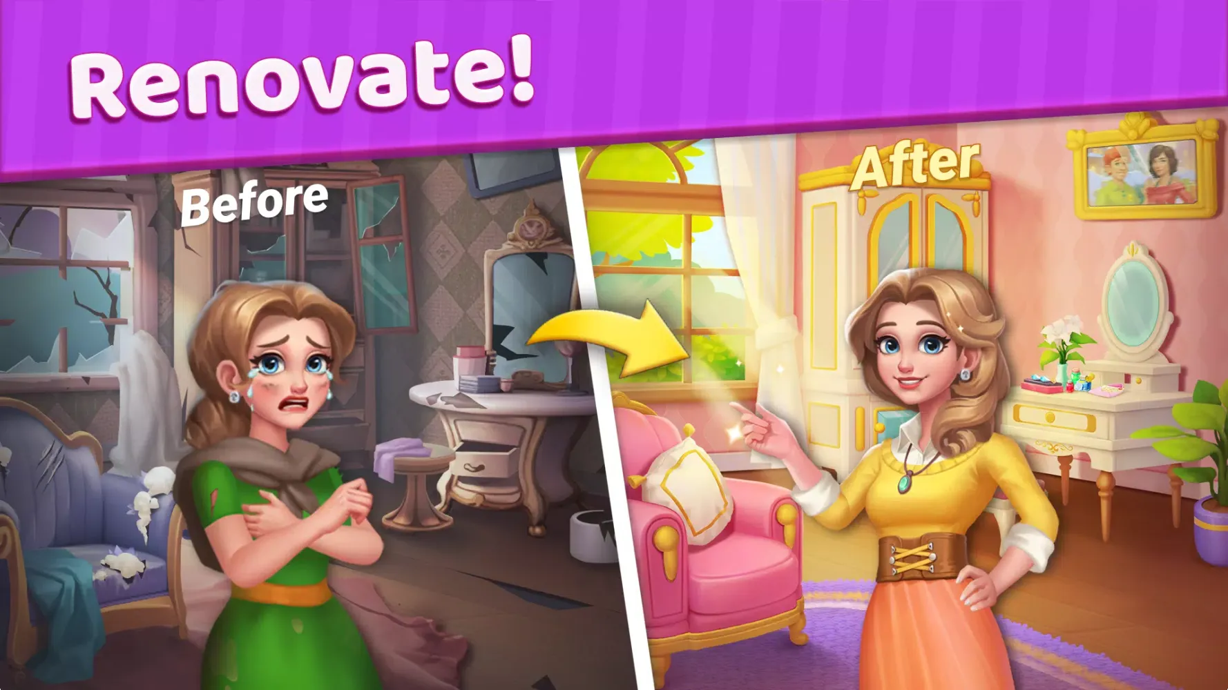 Capturas de tela do Tile Match Story