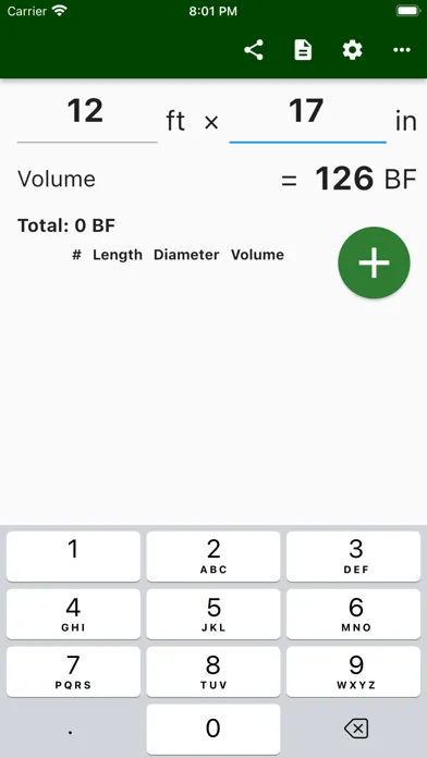 Tangkapan layar Timberlog - Timber Calculator