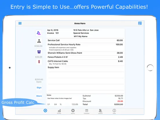 Scheduler Calendar & Invoicing iPad  スクリーンショット