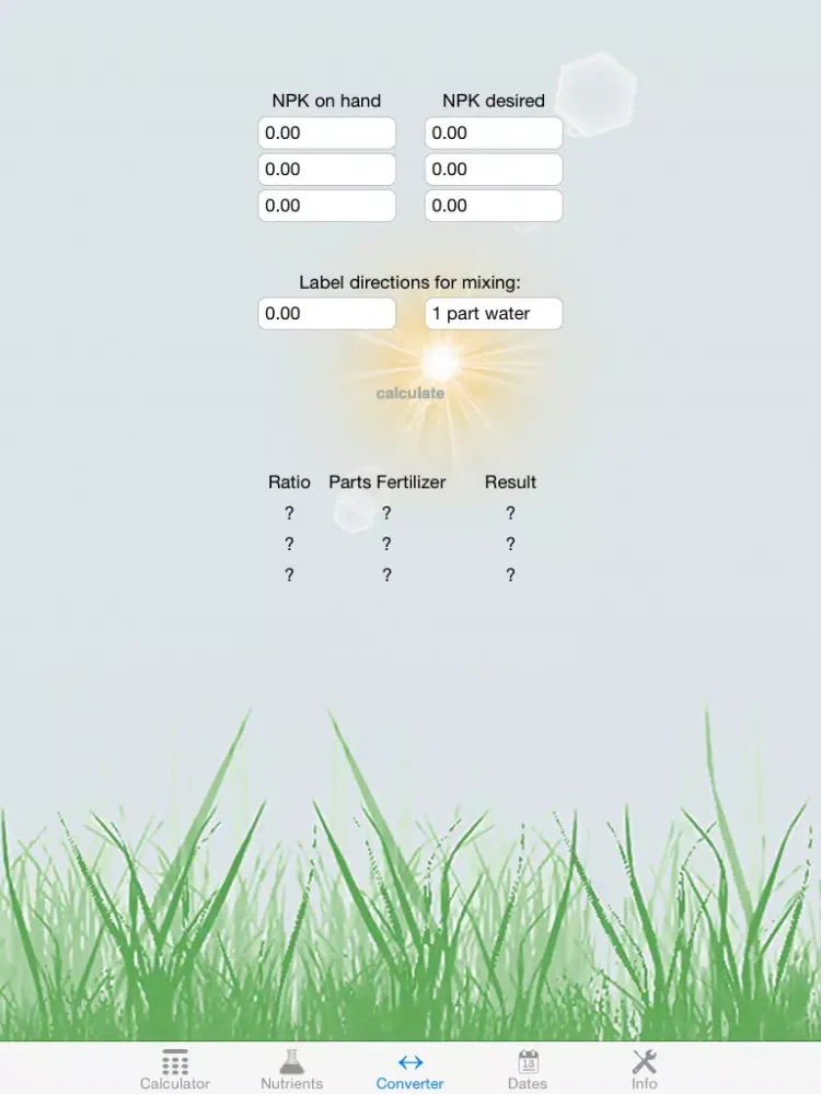 Ảnh chụp màn hình của Fertilizer Calculator iPad 