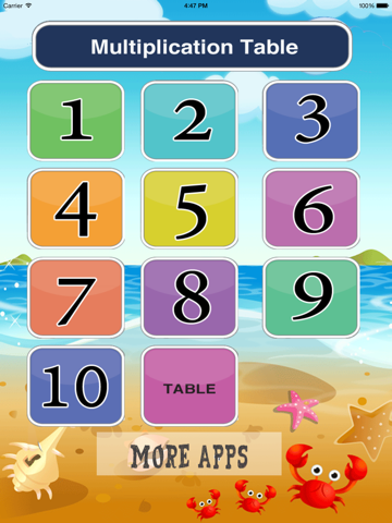iTime Tables free iPad  Screenshots
