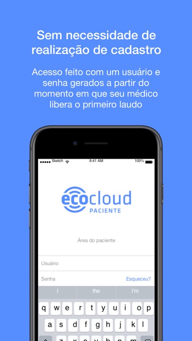 EcoCloud Paciente Ekran Görüntüleri