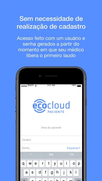 ภาพหน้าจอของ EcoCloud Paciente
