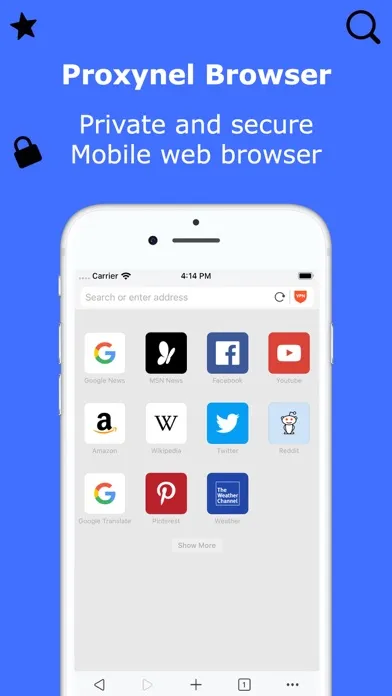 Captures d'écran de Phoenix Browser + Proxy VPN
