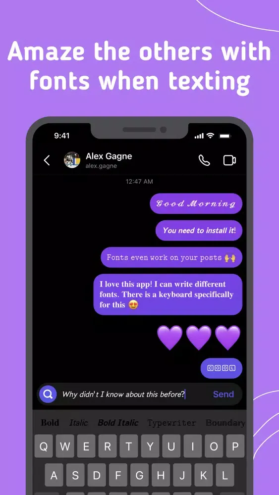 Ảnh chụp màn hình của Aura — Cool Fonts Art Keyboard