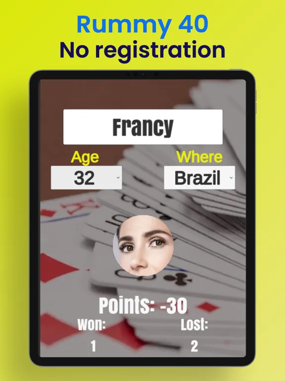 Zrzuty ekranu Rummy 40 online - Card game iPad 