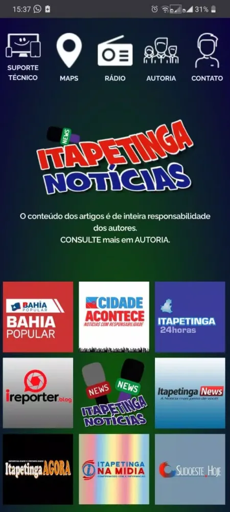 Скриншоты Itapetinga Notícias