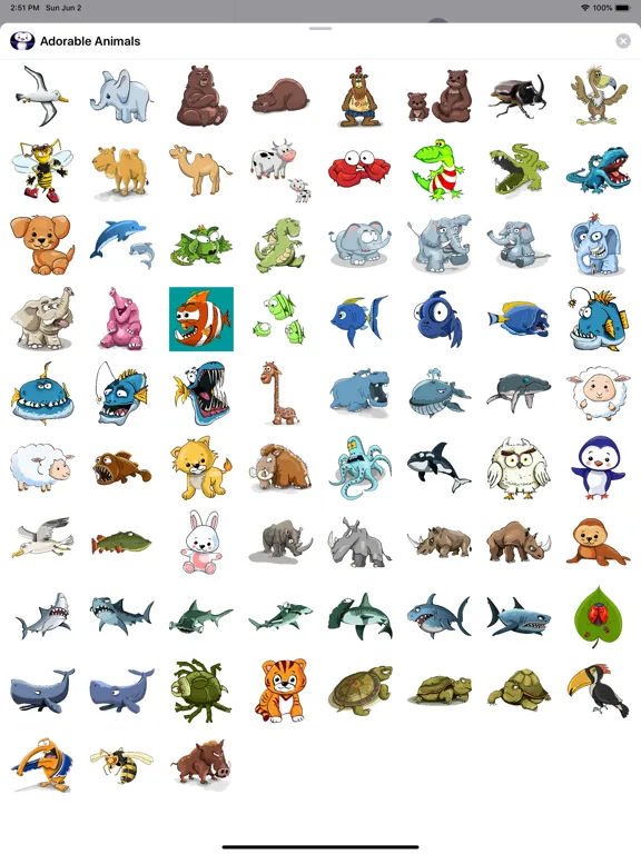تصاویر Adorable Animals Stickers iPad 