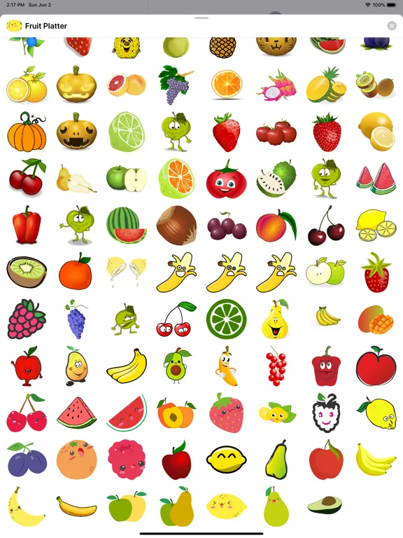 Ảnh chụp màn hình của Fruit Platter Stickers iPad 