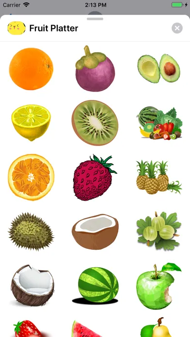 Ảnh chụp màn hình của Fruit Platter Stickers