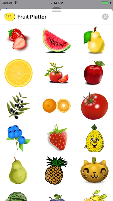 Ảnh chụp màn hình của Fruit Platter Stickers