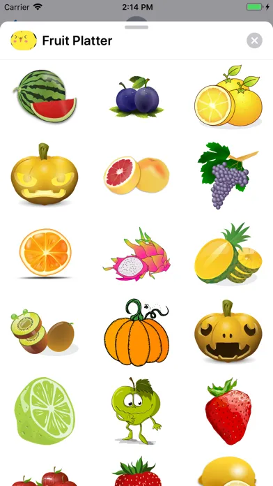 Ảnh chụp màn hình của Fruit Platter Stickers