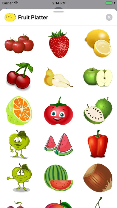 Ảnh chụp màn hình của Fruit Platter Stickers