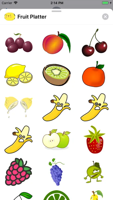 Ảnh chụp màn hình của Fruit Platter Stickers