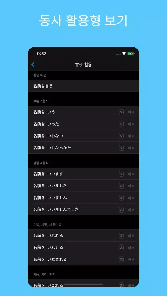 Capturas de pantalla de 동사 마스타 (マスター)