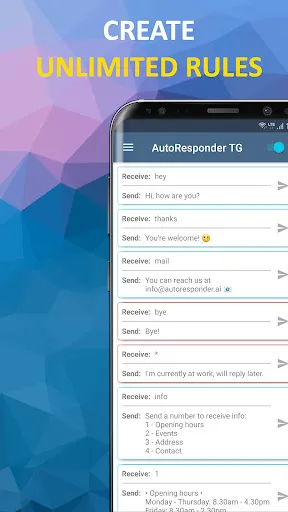 AutoResponder for Telegram स्क्रीनशॉट