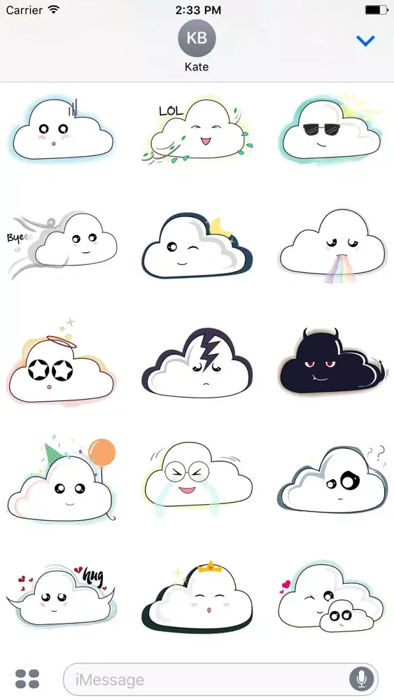 Ảnh chụp màn hình của Cloudy Stickers