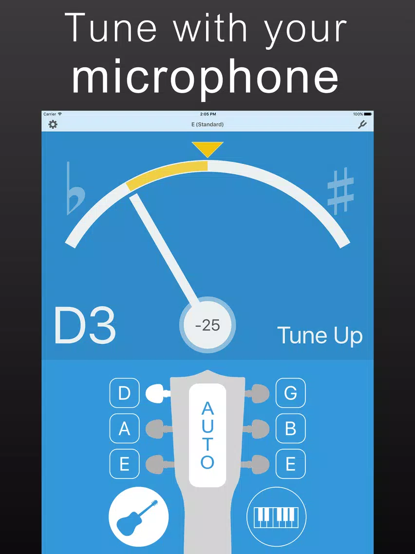 Precision Guitar Tuner iPad  Screenshots