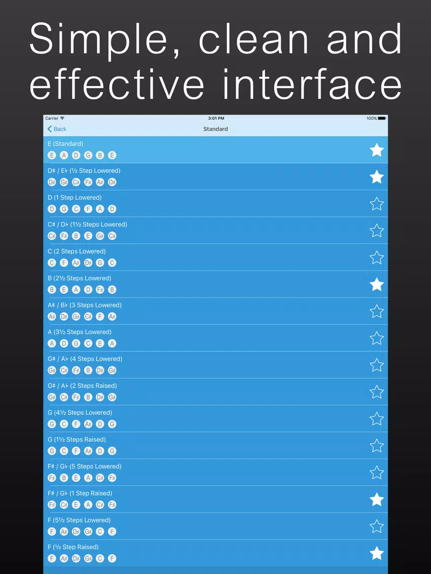 Precision Guitar Tuner iPad  Screenshots