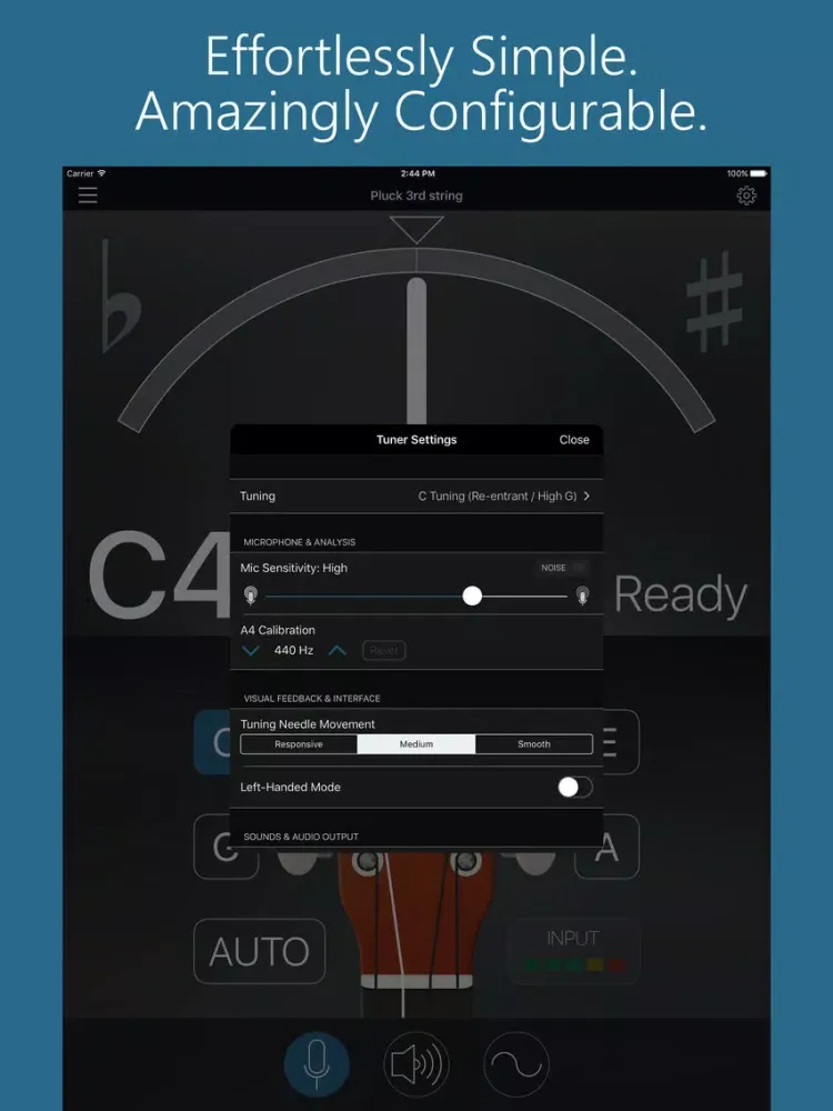 Precision Ukulele Tuner - with Chords & Metronome iPad  Screenshots