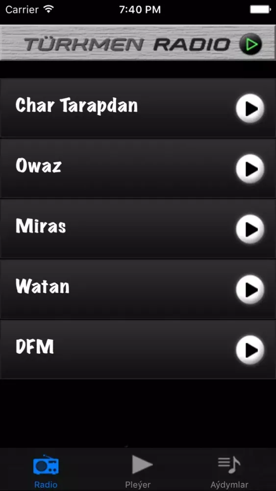 Zrzuty ekranu TMRadio