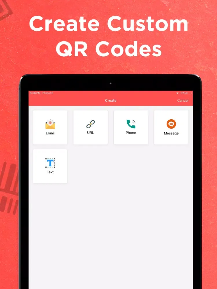 Ảnh chụp màn hình của QR Code Scanner + Reader App iPad 