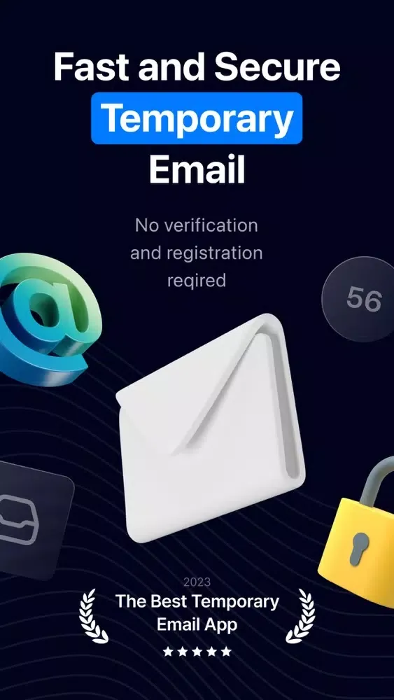 The temp email app Screenshots
