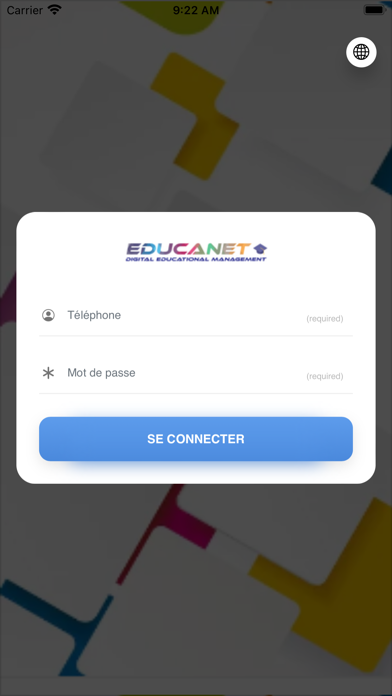 Capturas de tela do EDUCANET