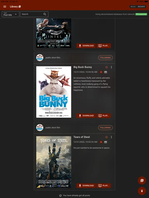 Screenshot di 6to Video Player iPad 