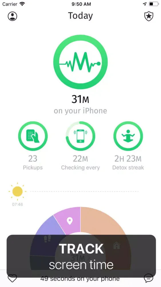 Tangkapan layar Mute - less screen time