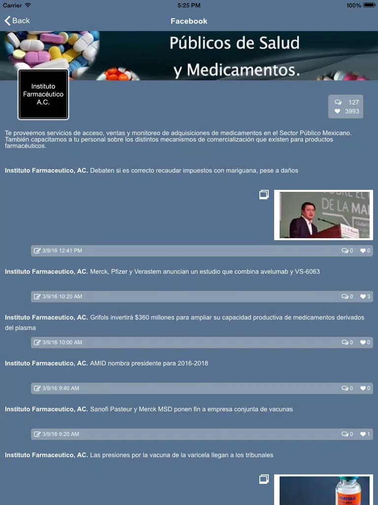INEFAM iPad  Screenshots