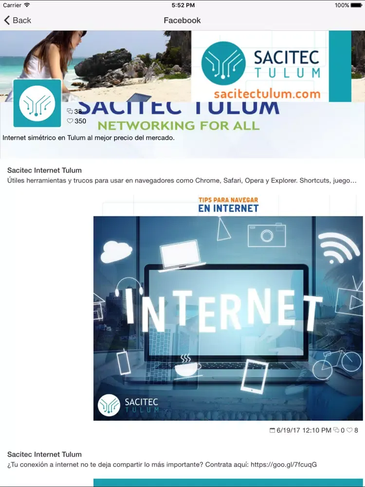 Zrzuty ekranu Internet Tulum iPad 